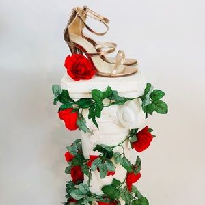 🌹Triple-Strap Metallic Stiletto Sandals 🌹